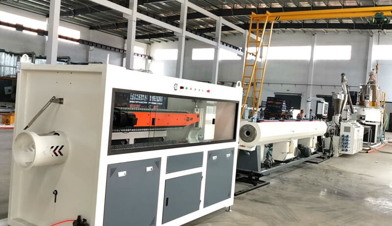 PVC Pipe Production Line is running (2)